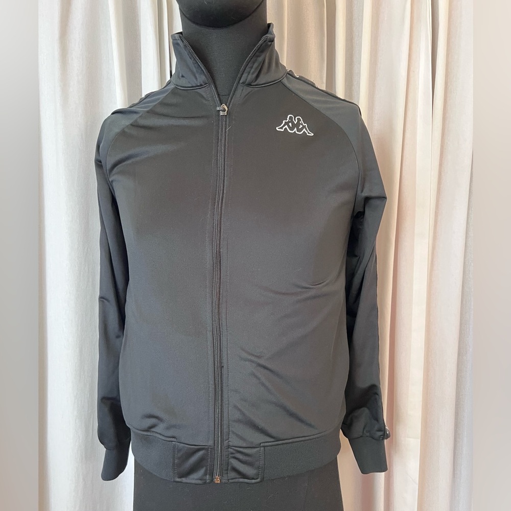 Kappa Men's Banda Wanniston  Black slim fit track Jacket